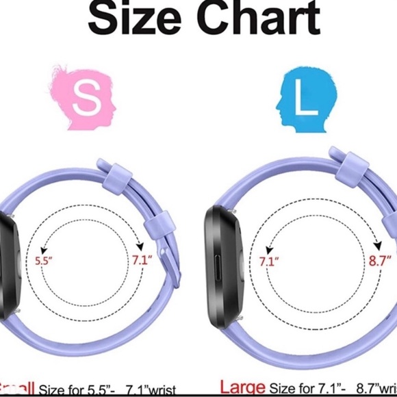Compatible Fitbit Versa,Versa 2, Lite, SE Lavender - Picture 4 of 8